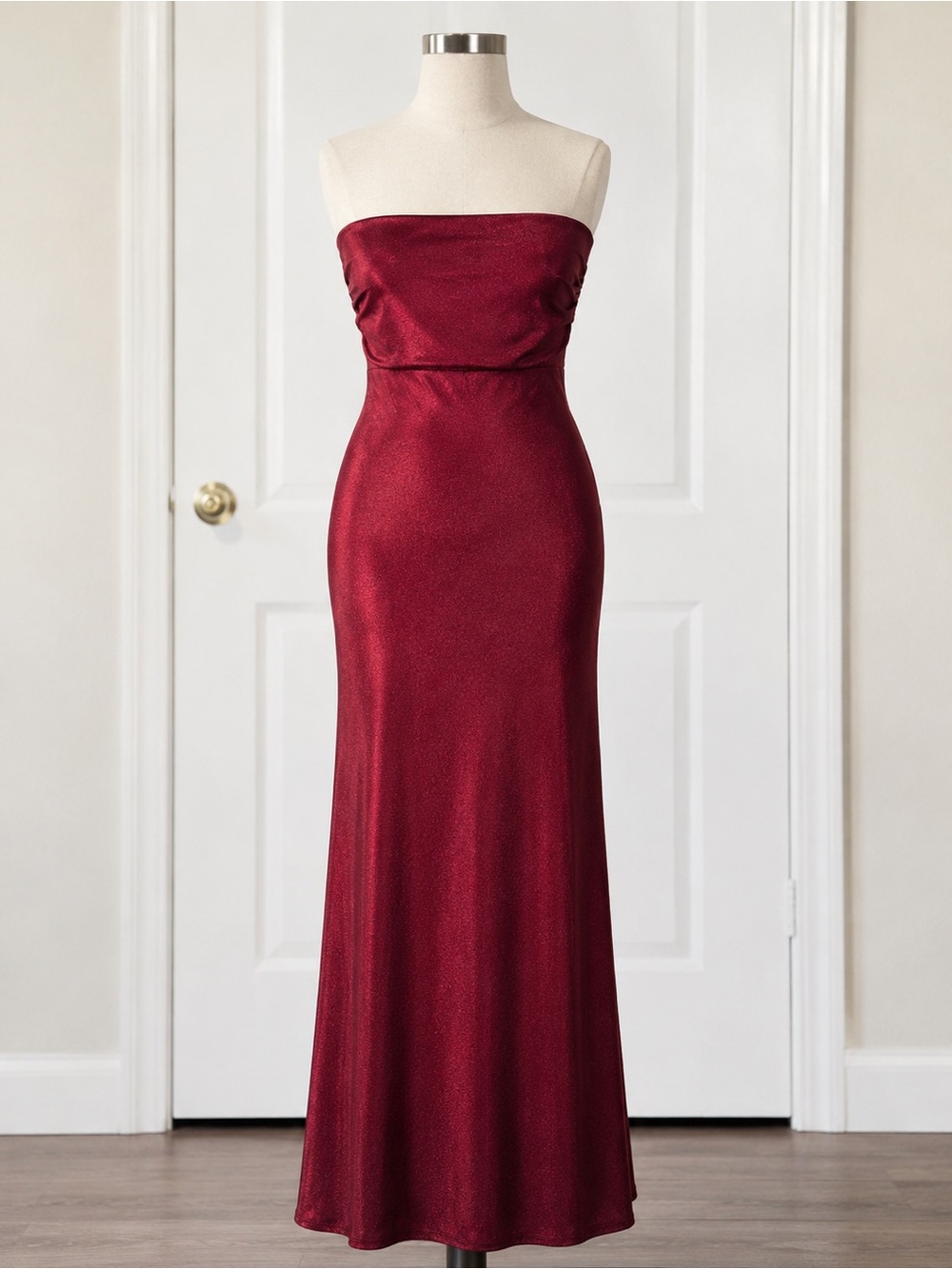 Windsor Wine Burgundy Strapless Maxi Dress Size M Prom Homecoming Formal
